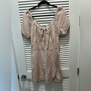 Abercrombie & Fitch Light Brown and White Dress